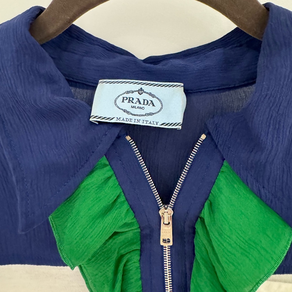 Prada 2019 Colorblock Pattern Polo - image 2